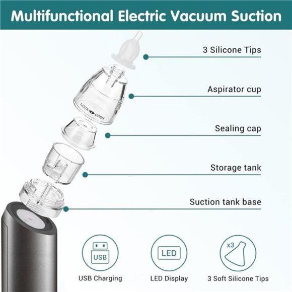 6 Levels Strong Suction Electric Ear Cleaner Ear Vacuum Wax Remover - Picture 3 of 8